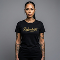 Bolanche66 Script Tee – Women’s Fit (Black/Gold)