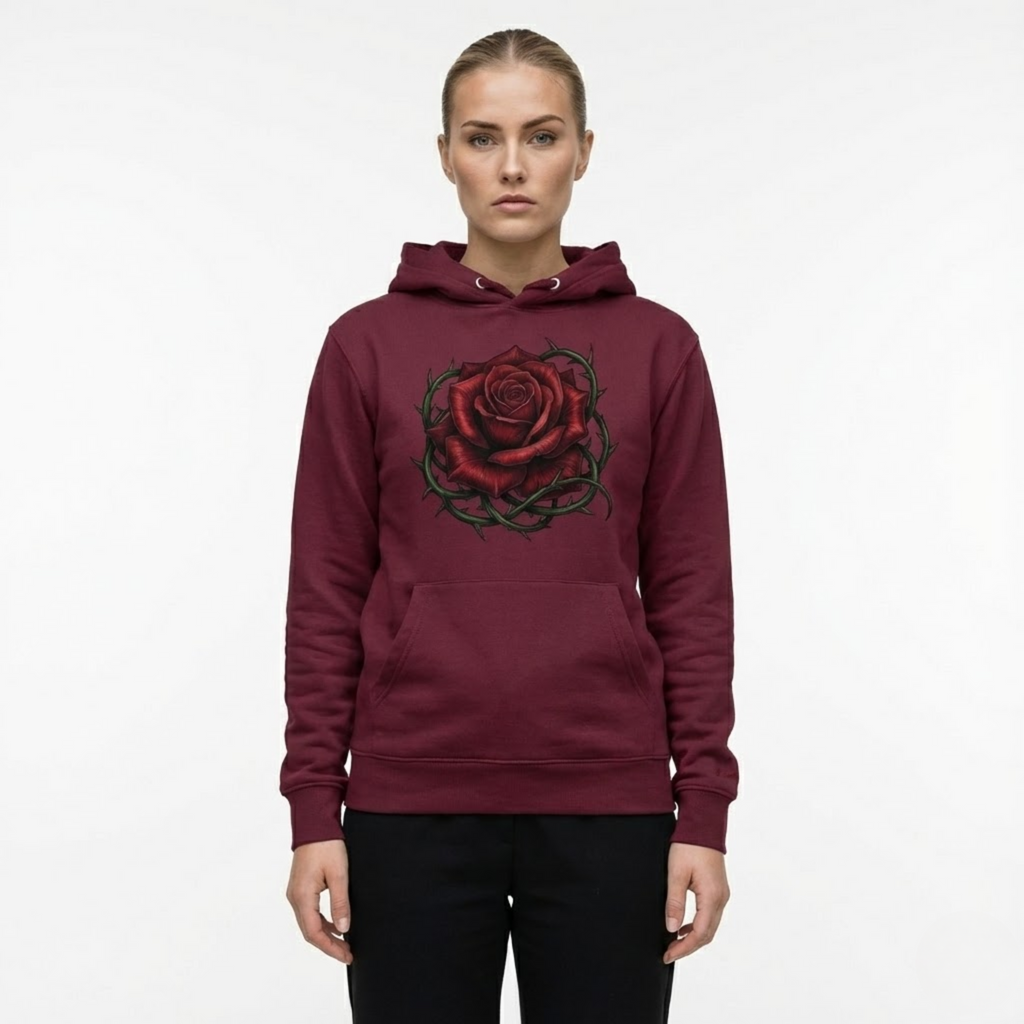 Scarlet Thorn Hoodie – Maroon