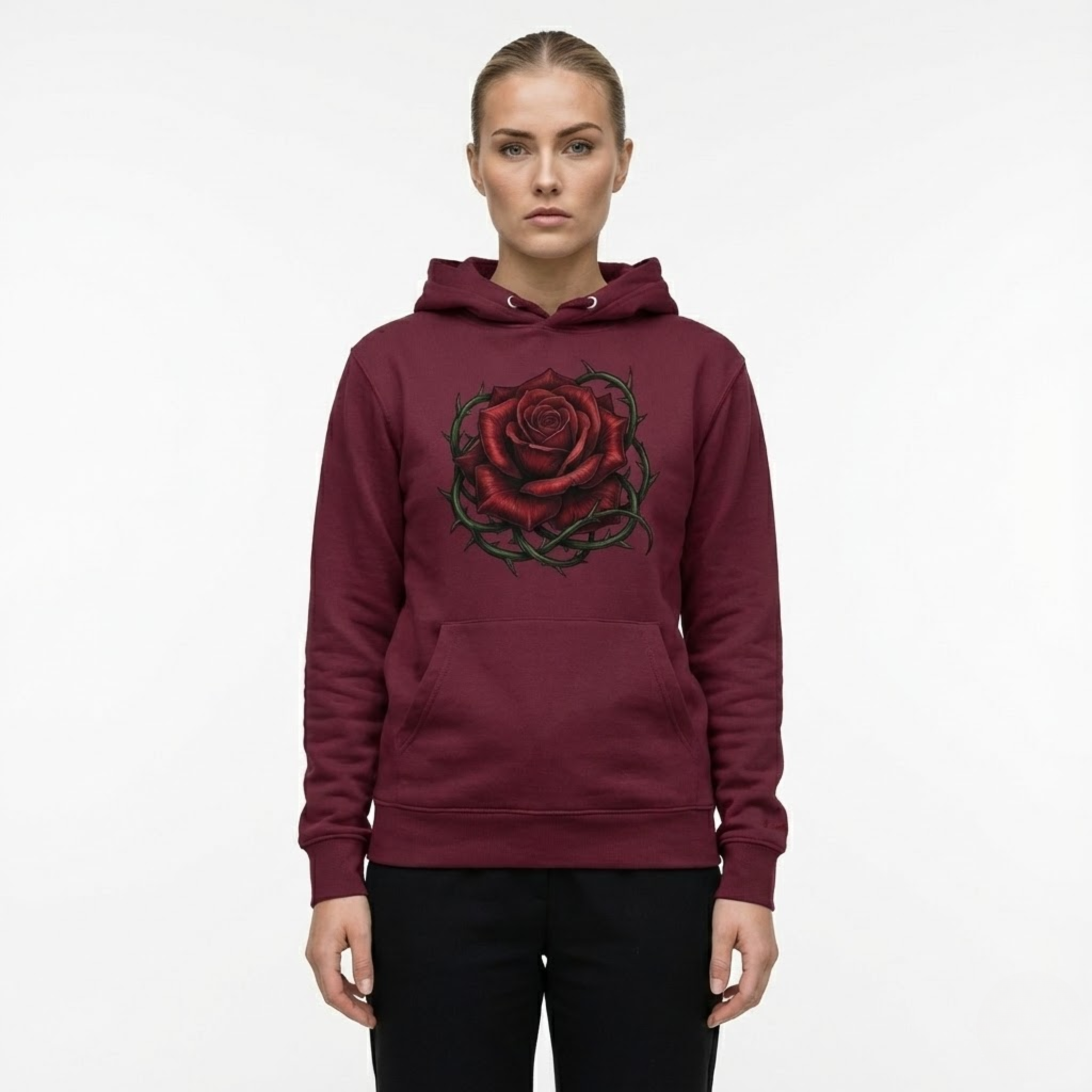 Scarlet Thorn Hoodie – Maroon