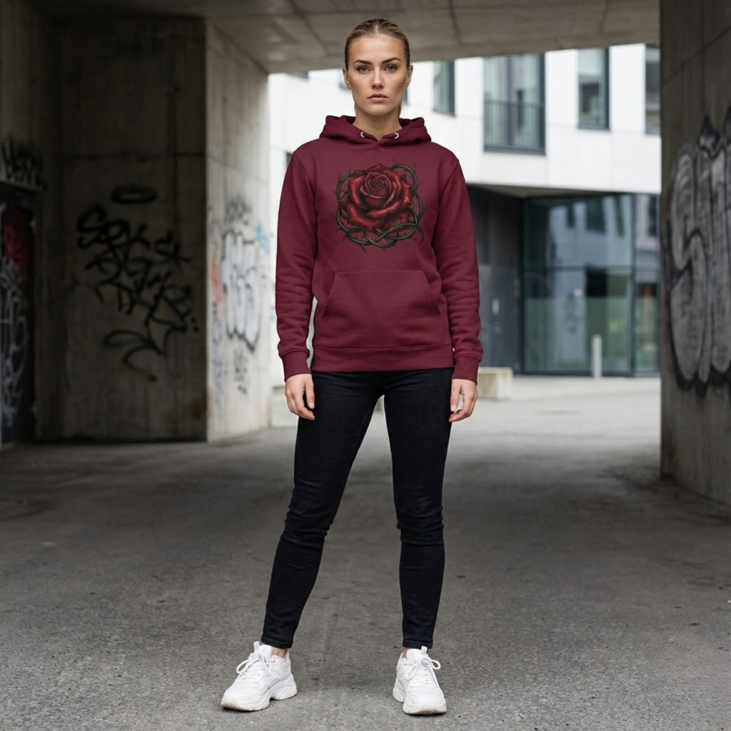 Scarlet Thorn Hoodie – Maroon